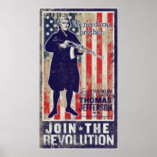 Impresión de propaganda de la revolución de Jeffer