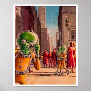 Impresión de pulpa vintage ficción