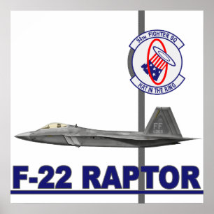 Impresión de rator F-22, escuadrón de combate 94