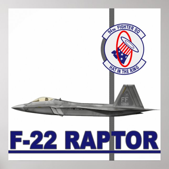 Impresión de rator F-22, escuadrón de combate 94 (Frente)