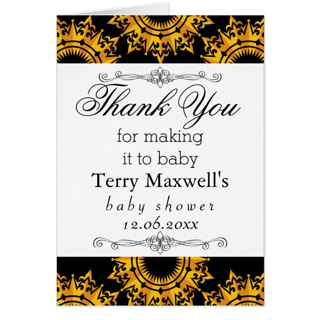 Impresión de realeza negra y amarilla (Frente)