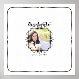 Impresión de recuerdo con autógrafo de graduado