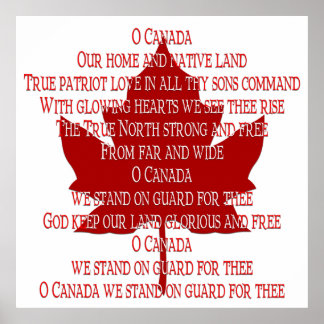 Impresión de recuerdo de ancla de Canadá Poster