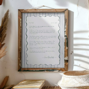 Impresión de recuerdo de carta personalizada para