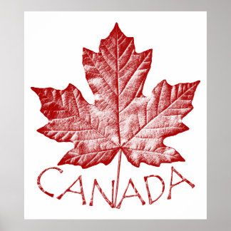 Impresión de recuerdo de hojas de arce de Canadá P