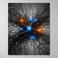 Impresión de red neuronal intrincada