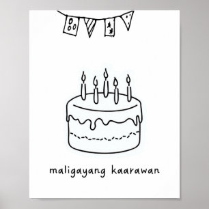 Impresión de regalo de cumpleaños filipino Maligay
