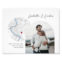 Impresión de regalo de foto de Boda de compromiso 