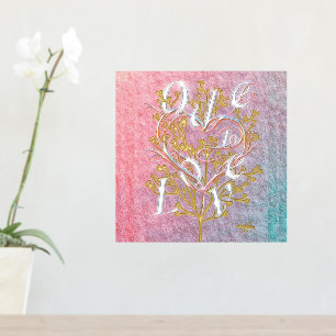 Impresión de Relieve metalizado de Ode to Love - A