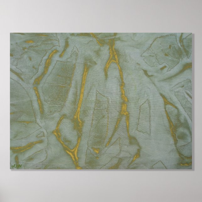 Impresión de Relieve metalizado dorado botánico (Anverso)