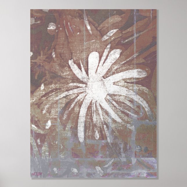 Impresión de Relieve metalizado plateado de Batik  (Anverso)