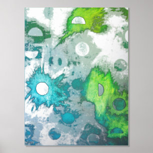 Impresión de Relieve metalizado plateado geométric