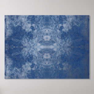 Impresión de Relieve metalizado plateado Moon Wate