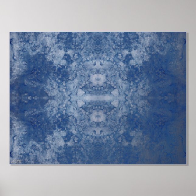 Impresión de Relieve metalizado plateado Moon Wate (Anverso)