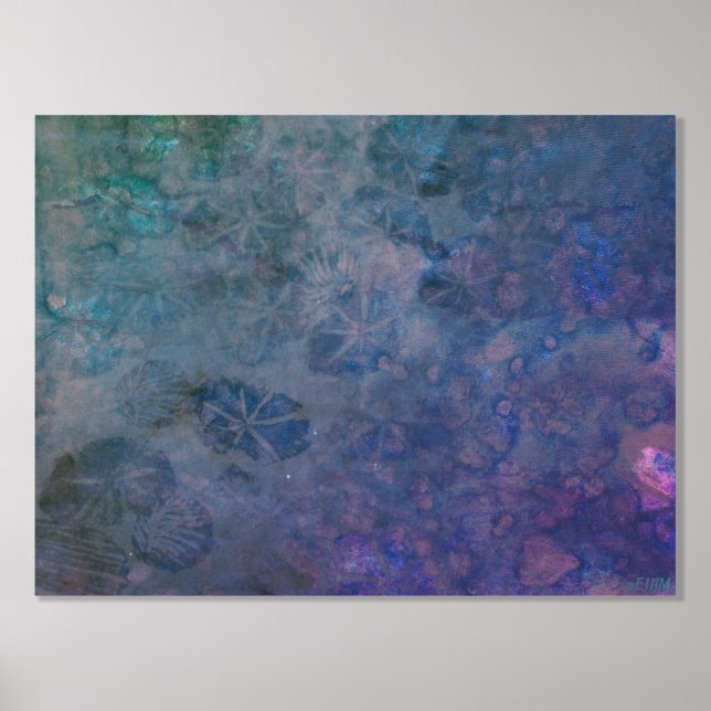 Impresión de Relieves metalizados plateados Ocean  (Anverso)