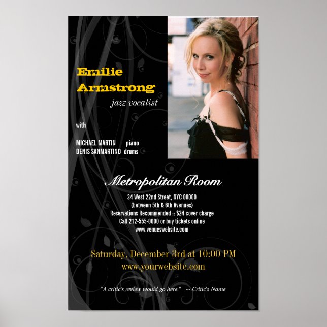 Impresión de rendimiento de cabaré (Frente)