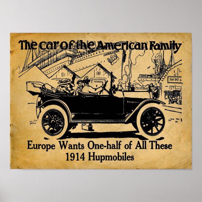 Impresión de reproducción Hupmobile de 1914 (Frente)