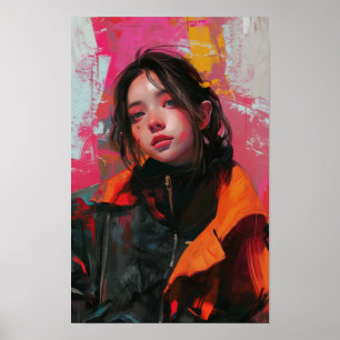Impresión de retrato contemporáneo Mujer moderna