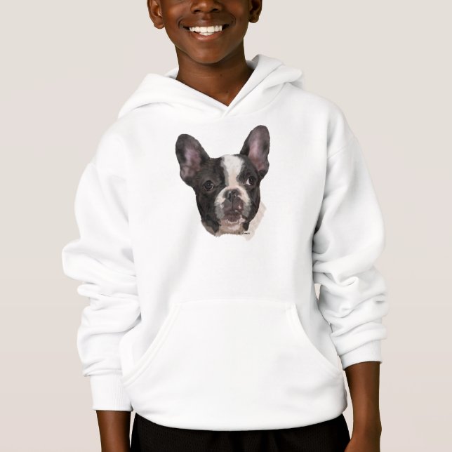 Impresión de retrato de perro Boston Terrier (Anverso)