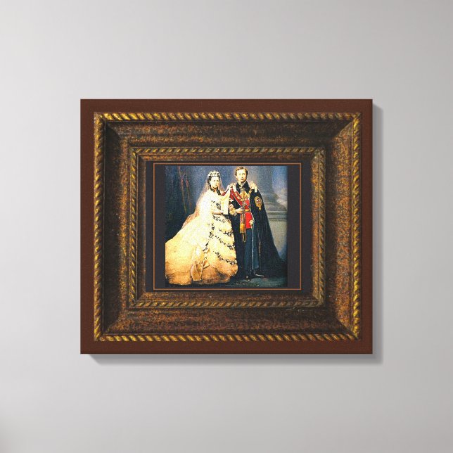 Impresión de retrato de Reina Victoria Boda (Anverso)