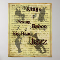 Impresión de Reyes de Swing Bebop Gran Banda de Po