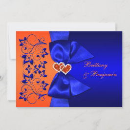 Impresión de RIBBON Azul, Naranja Invitación a la 