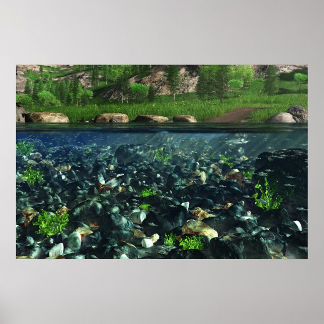 Impresión de río Cwm (Frente)