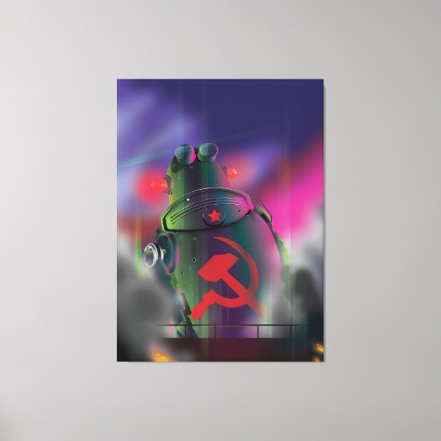 Impresión de robots de ciencia ficción soviéticos. (Anverso)