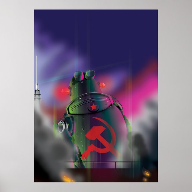 Impresión de robots de ciencia ficción soviéticos. (Frente)