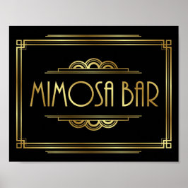 Impresión de Rótulo BAR Gatsby Art Deco MIMOSA