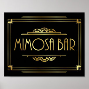 Impresión de Rótulo BAR Gatsby Art Deco MIMOSA