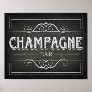 Impresión de Rótulo de BAR CHAMPAGNE Style