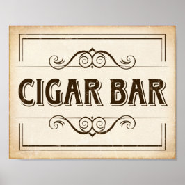 Impresión de Rótulo de BAR CIGAR de época