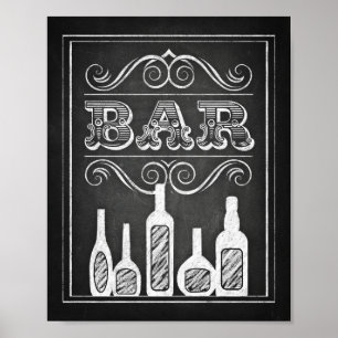 Impresión de Rótulo de BAR con estilo de charla