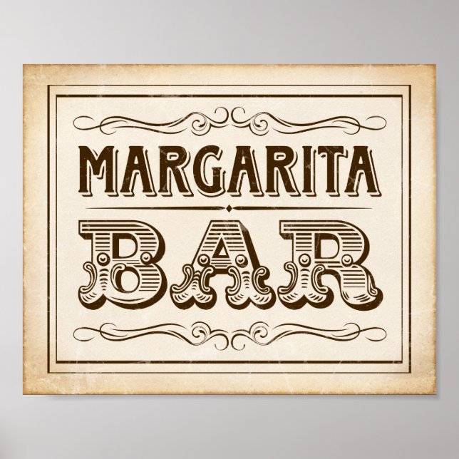 Impresión de Rótulo de BAR MARGARITA occidental (Frente)