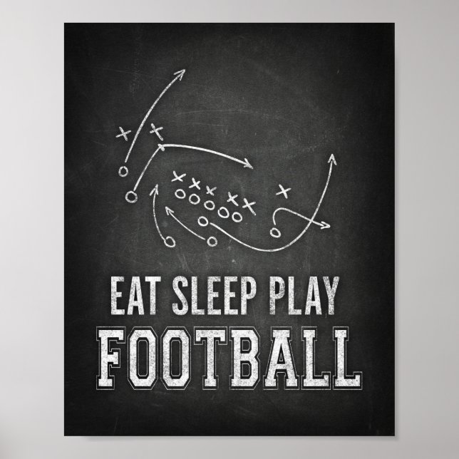 Impresión de Rótulo de  de FÚTBOL SLEEP PLAY (Frente)