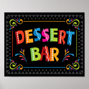 Impresión de Rótulo de Fiesta de BAR de postre de