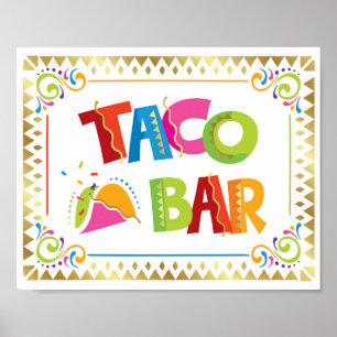 Impresión de Rótulo de Fiesta de la BAR de TACO