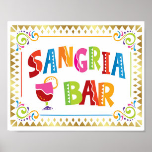 Impresión de Rótulo de Fiesta SANGRIA BAR Fiesta
