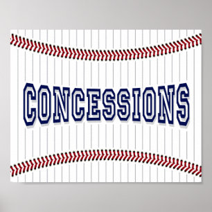 Impresión de Rótulo de Fiestas de béisbol CONCESSI