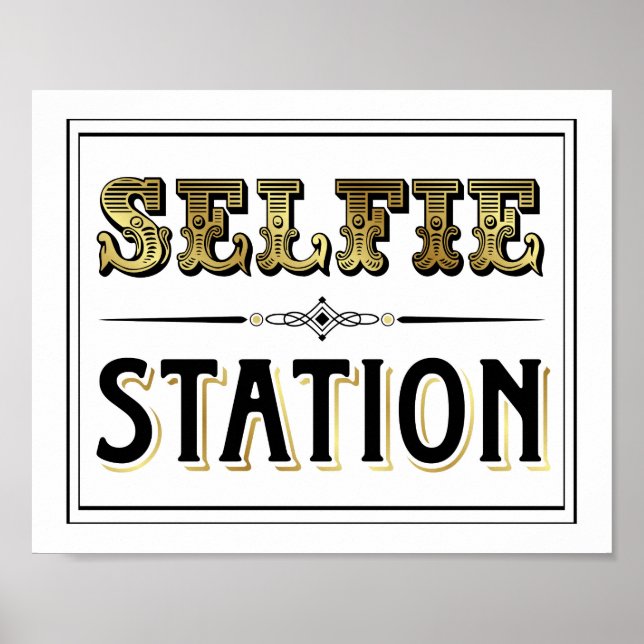 Impresión de Rótulo de la estación de SELFIE de or (Frente)