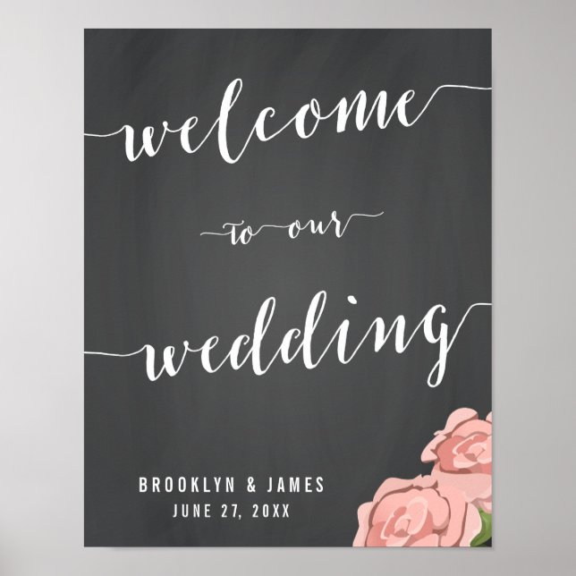 Impresión de Rótulo de recepción de bodas de table (Frente)