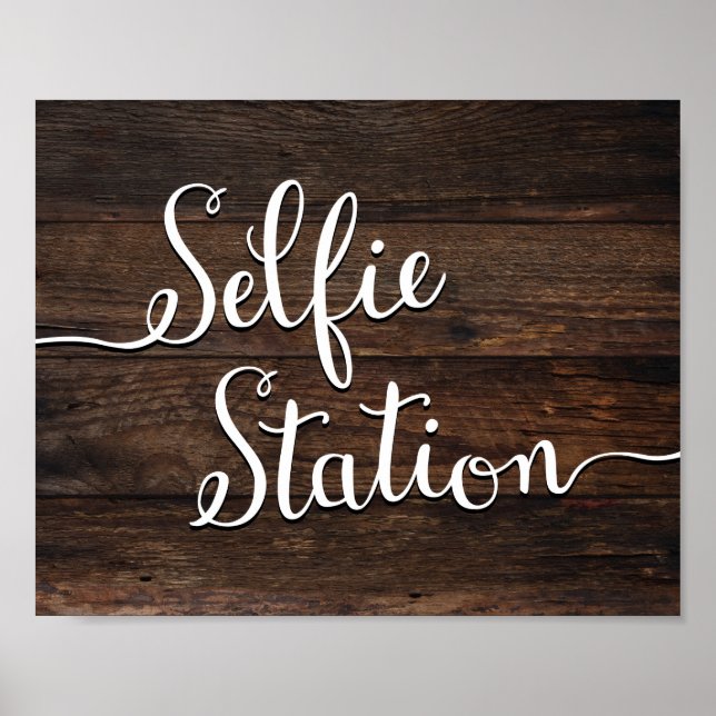 Impresión de Rótulo de SELFIE STATION de Moda Rúst (Frente)