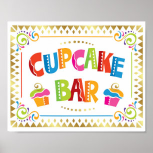 Impresión de Rótulo Fiesta de la BAR CUPCAKE Fiest