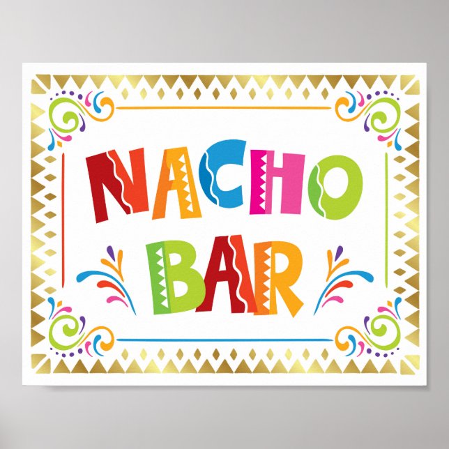 Impresión de Rótulo Fiesta de NACHO BAR Fiesta (Frente)