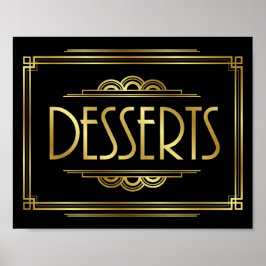 Impresión de Rótulo Gatsby Art Deco POSSERTS