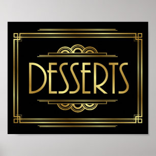 Impresión de Rótulo Gatsby Art Deco POSSERTS