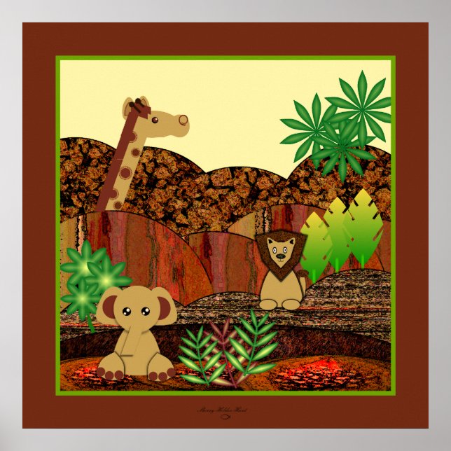 Impresión de safari de animales (Frente)