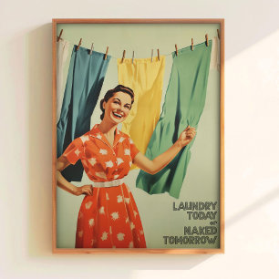 Impresión de sala de lavandería Arte de pared de l