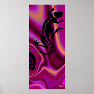 Impresión de salamandra de Malibu (violeta/magenta